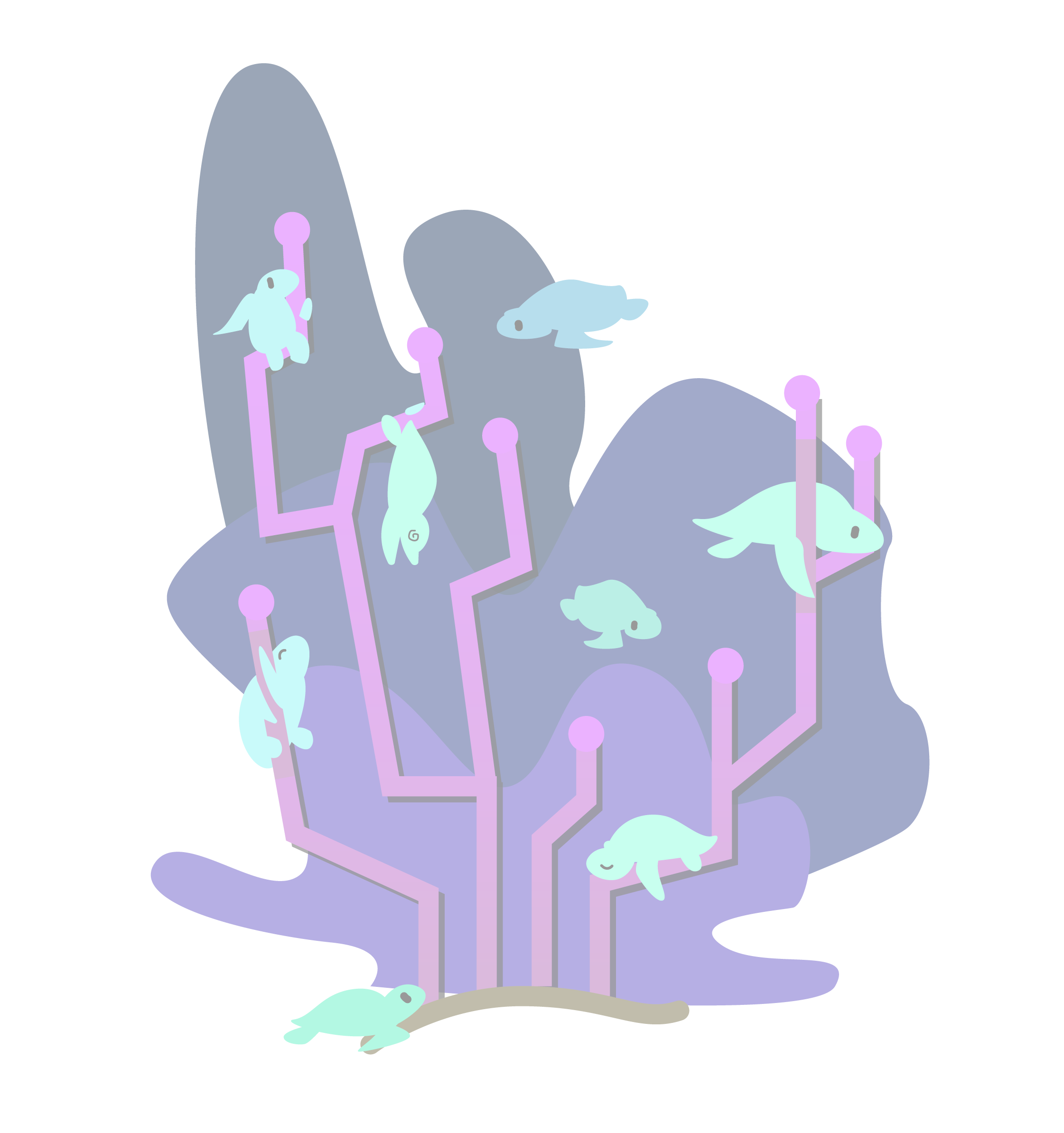 Decorative coral reef illustration